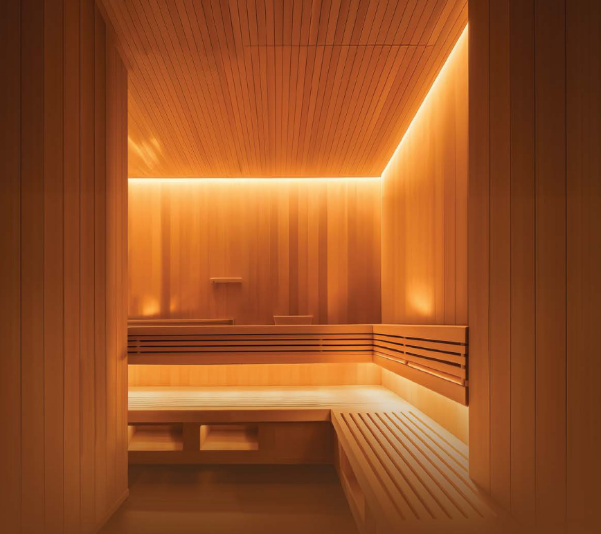 LED osvetlenie v saune a vo wellnes centre