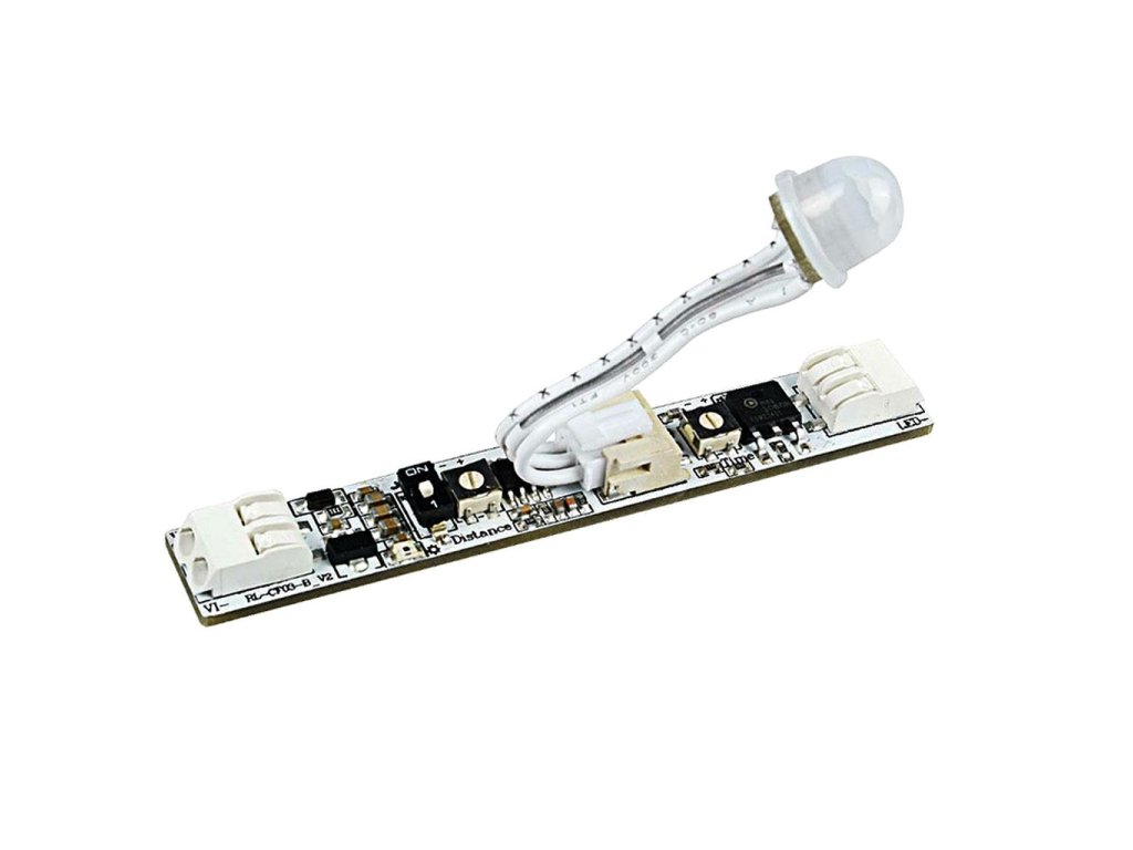 Pohybový PIR senzor pre LED pásiky v lište 3A 12V/36W 24V/72W