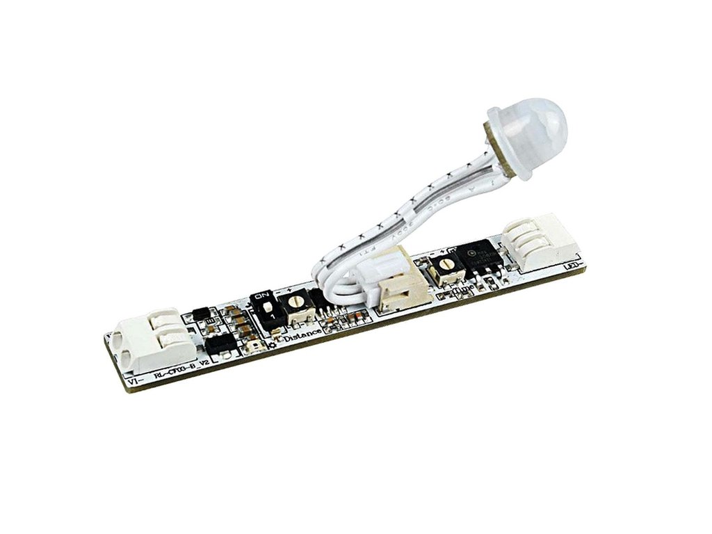Pohybový PIR senzor pre LED pásiky v lište 3A 12V/36W 24V/72W